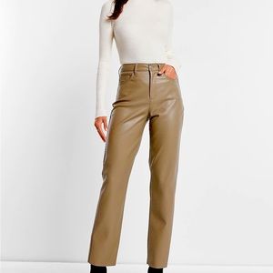 Express straight leg faux leather pants winter 2022 collection